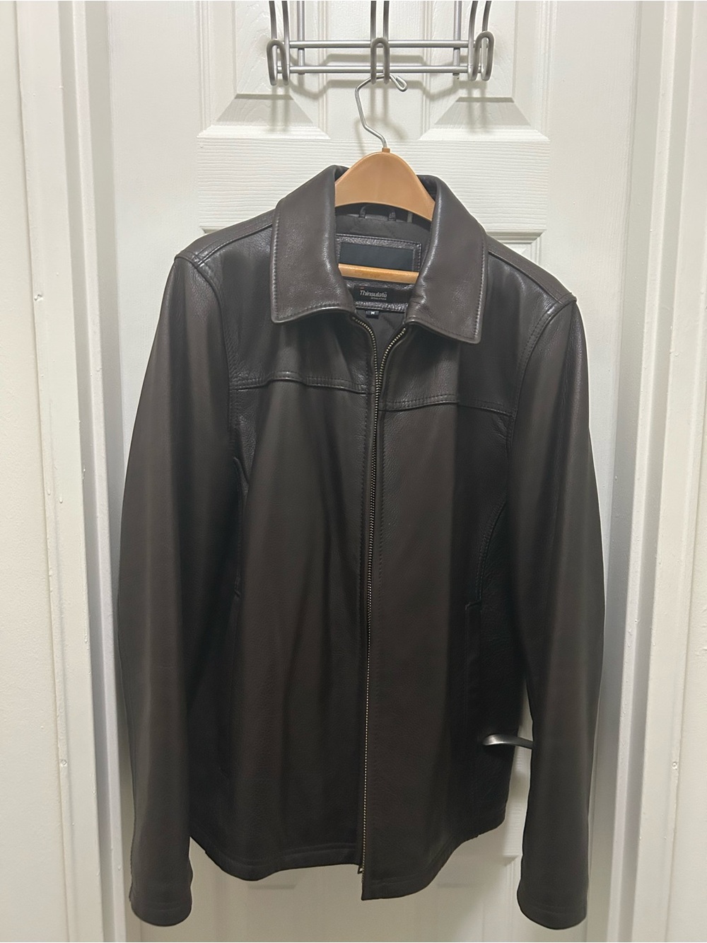 Wilsons Leather Men's Brown Leather Bomber Jacket